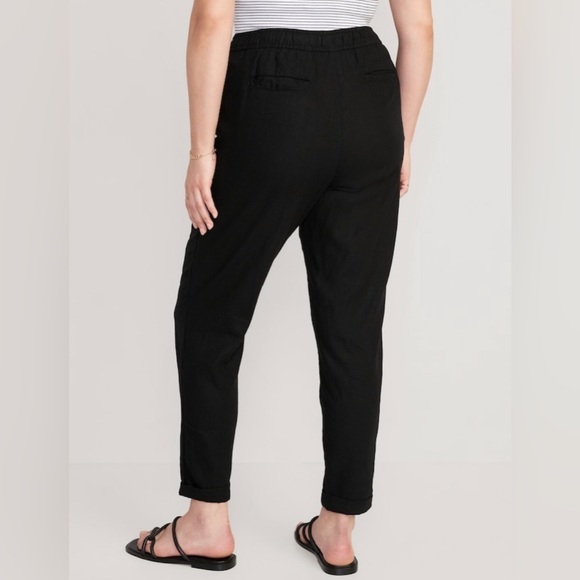 NWT! High-Waisted Cropped Linen-Blend Tapered Pants for Women - Multiple ♥️ - Picture 6 of 8